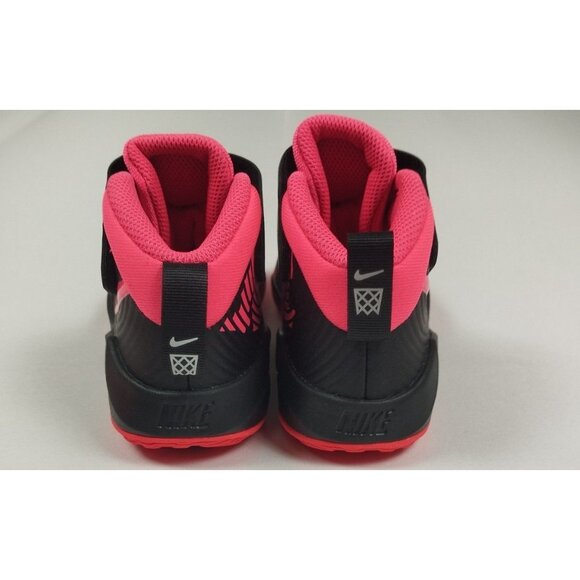 Nike Team Hustle D 9 PS Kids Size 13C Black Pink Basketball Shoes AQ4225-002 - Picture 4 of 7